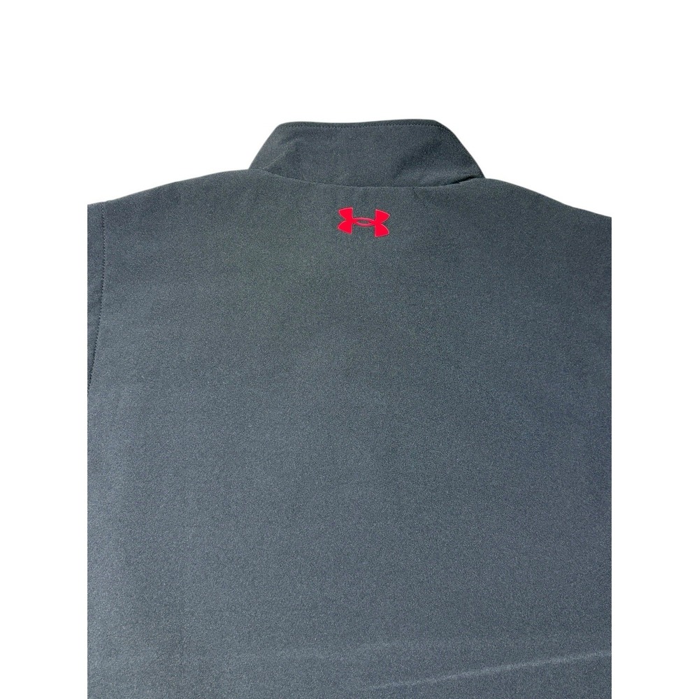 Men's Under Armour  Black Wisconsin Badgers Drive Pro Storm Full-Zip Vest - Picture 13 of 14